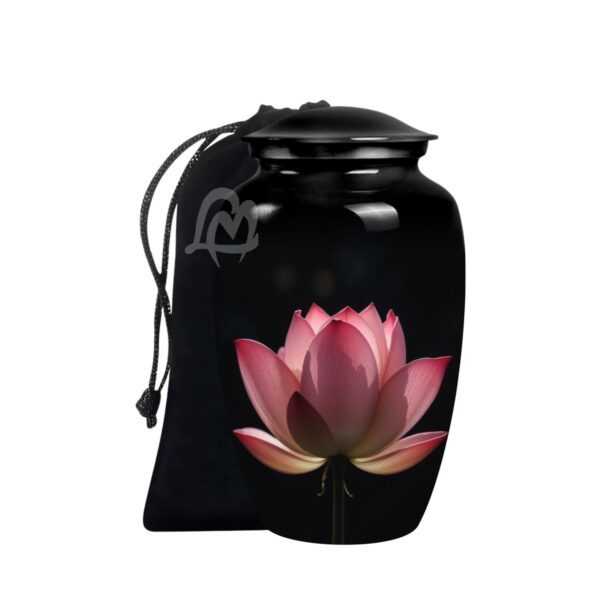 Lotus Cremation Urn for Human Ashes – Adult Funeral Urn Handcrafted