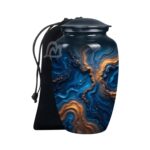 Marble Abstract Cremation Urns for Human Ashes – Metal Urns for Adults