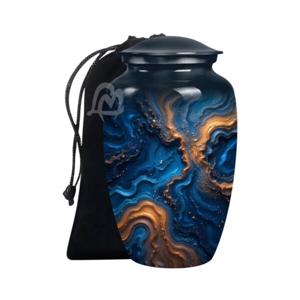 Marble Abstract Cremation Urns for Human Ashes – Metal Urns for Adults