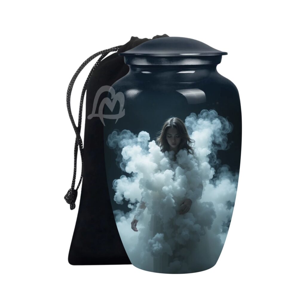 Soul Cremation Urn for Human Ashes Adult – Large Soul Urn for Women & Men with Secure Lid