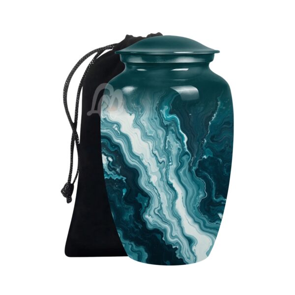Decorative Modern Urn, Funeral Urns for Mom – Peaceful Marble Design Urns for Ashes.