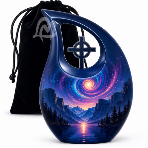 monar Teardrop Aluminum Funeral Ashes Urn for Adults